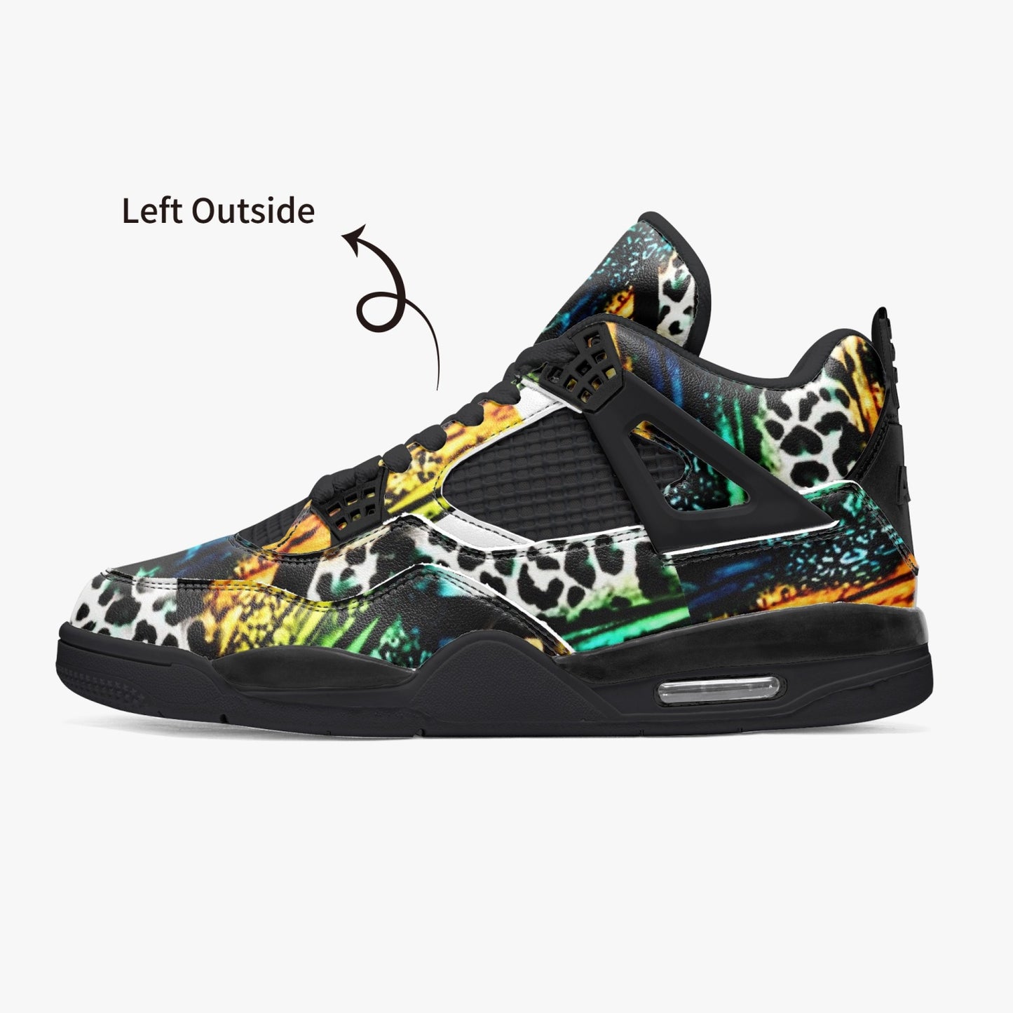 698. AJ4 Basketball Sneakers -Black Sole