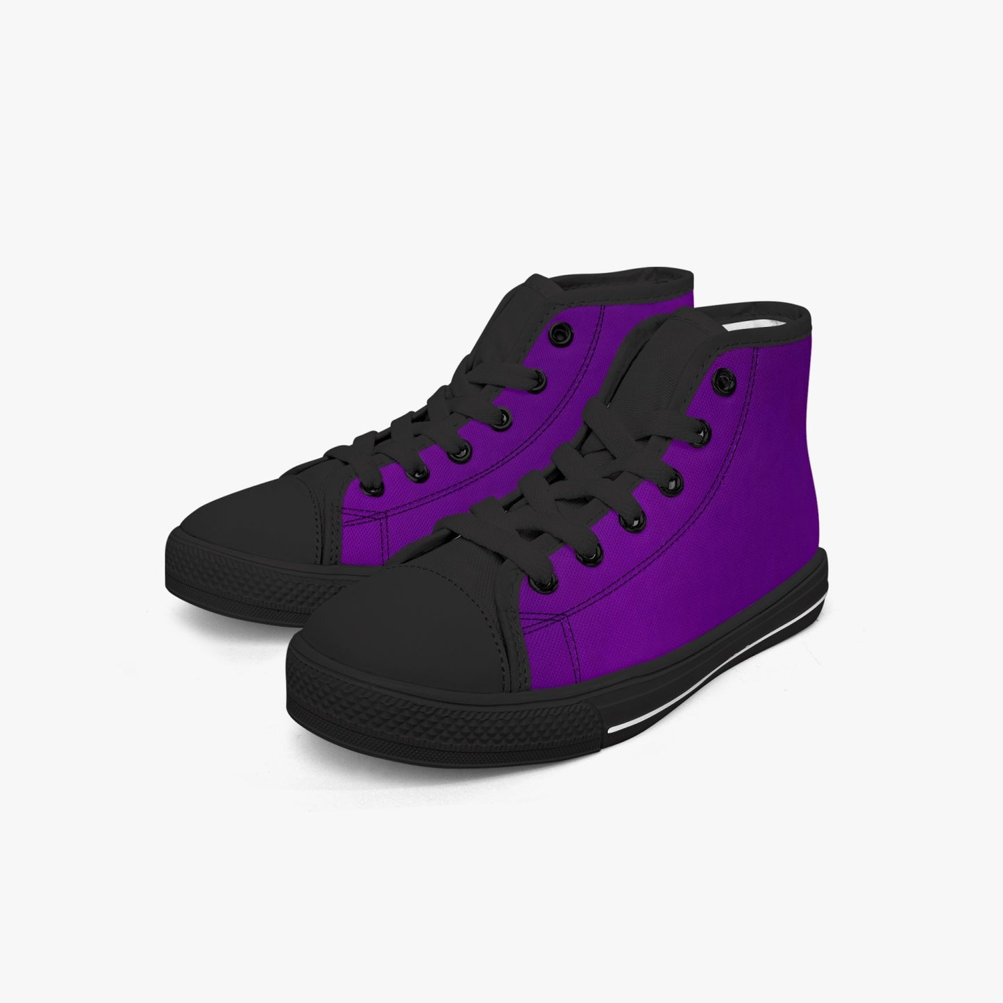 412. Kid’s High-Top Canvas Shoes-Black
