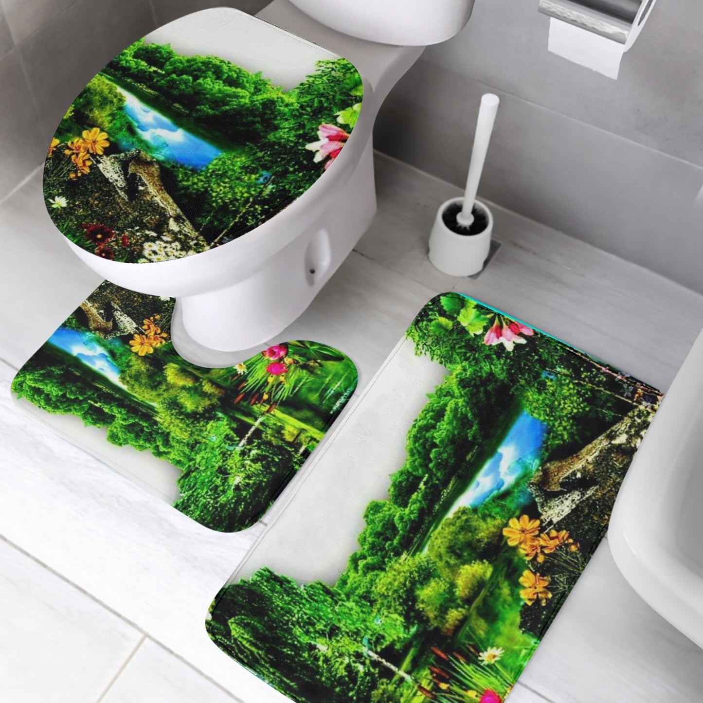 778. 3 Pcs Toilet Rug Set