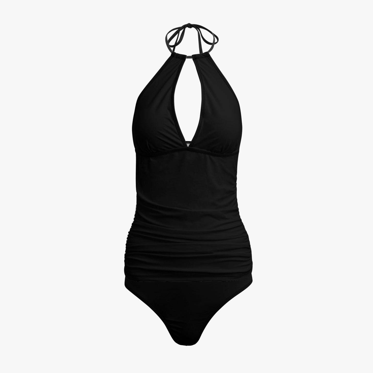 1033. Halter Top Two-Piece Tankini Swimsuit