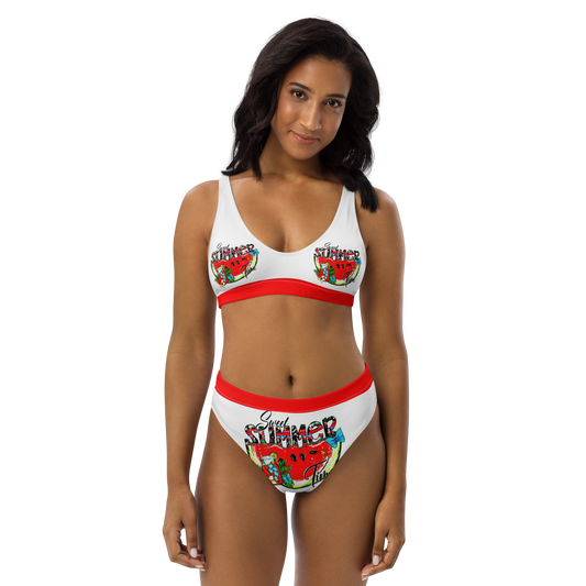 Two piece high-waisted bikini