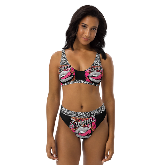 Two piece high-waisted bikini