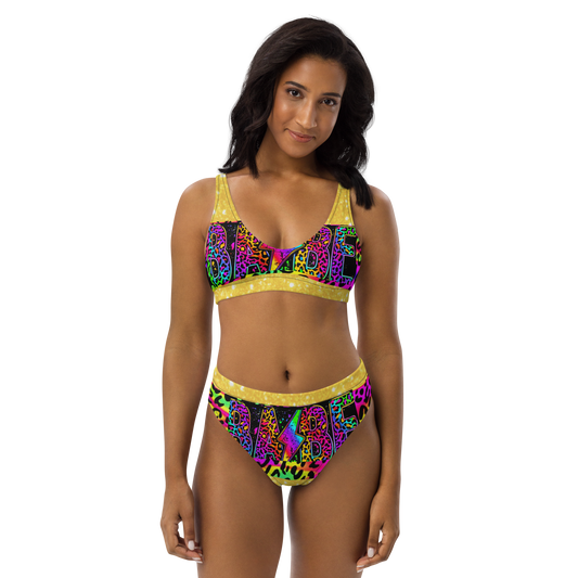 Two piece high-waisted bikini