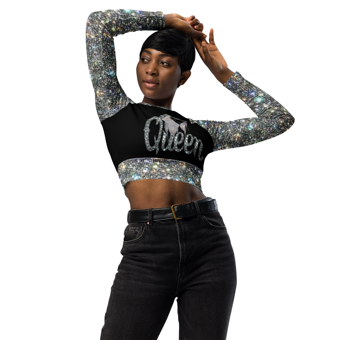 long-sleeve crop top