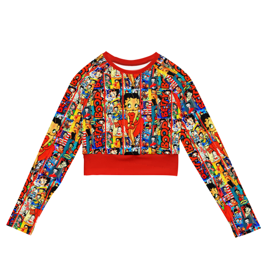 long-sleeve crop top