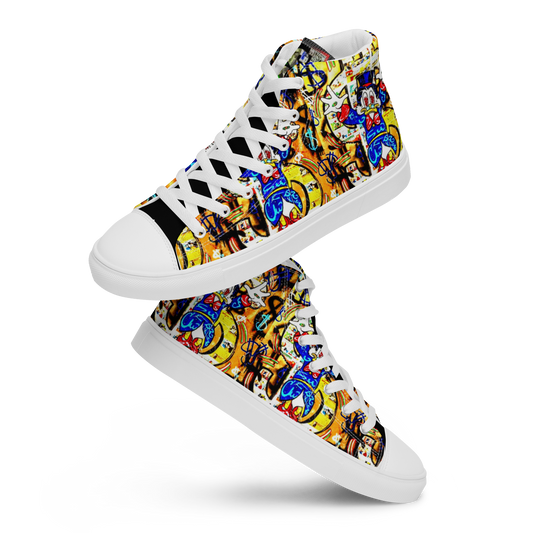 high top canvas shoes
