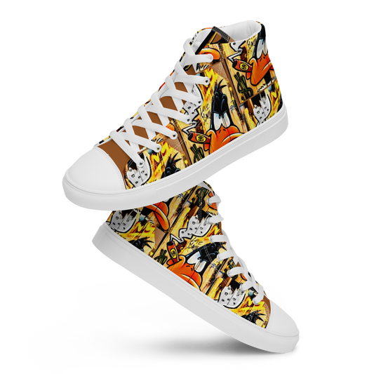 high top canvas shoes