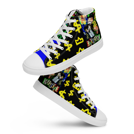 high top canvas shoes