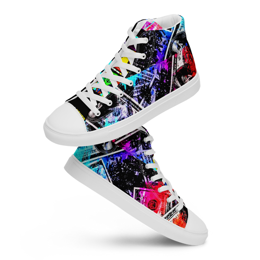 high top canvas shoes