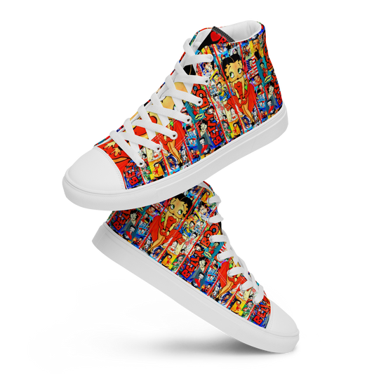 Queens Fashion high top canvas shoes