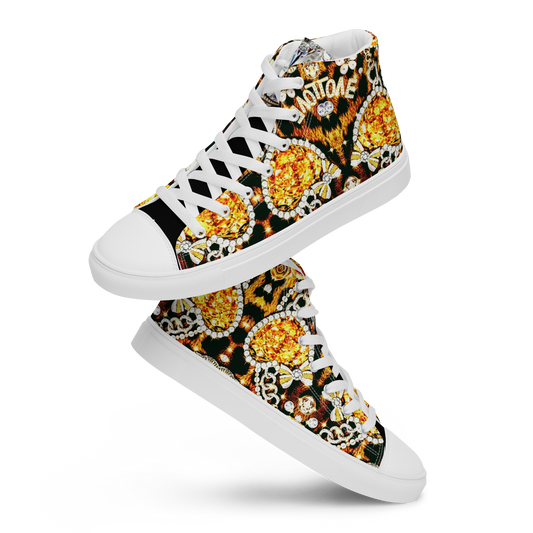 high top canvas shoes