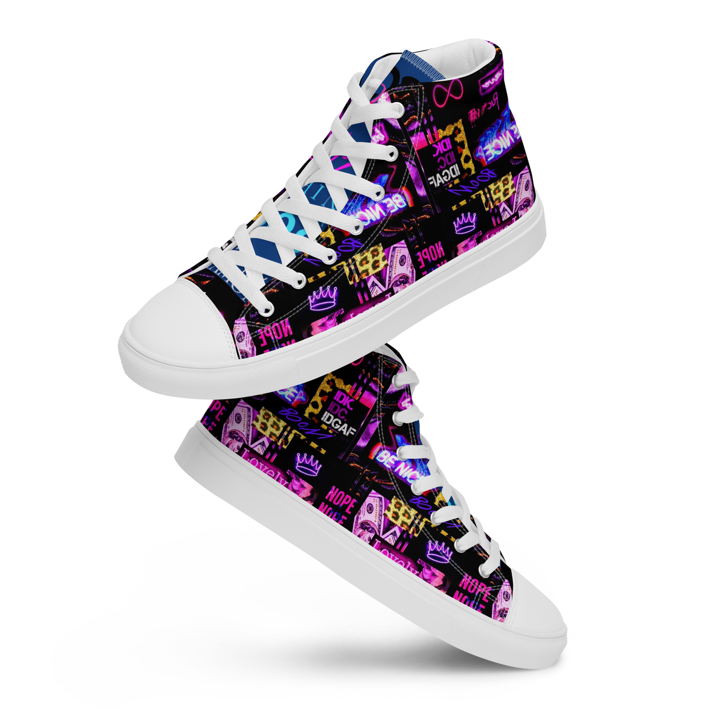 high top canvas shoes