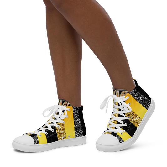 Queens Fashion high top canvas shoes