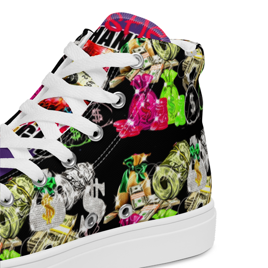 high top canvas shoes